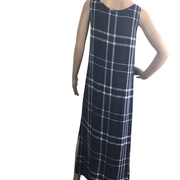 Vince Camuto Navy/White Plaid Summer Slip Dress Size S - Picture 9 of 13